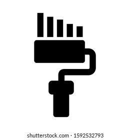 paint roller icon isolated sign symbol vector illustration - high quality black style vector icons
