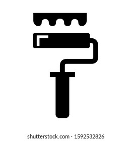 paint roller icon isolated sign symbol vector illustration - high quality black style vector icons
