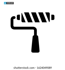 paint roller icon isolated sign symbol vector illustration - high quality black style vector icons
