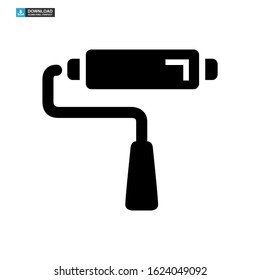 paint roller icon isolated sign symbol vector illustration - high quality black style vector icons

