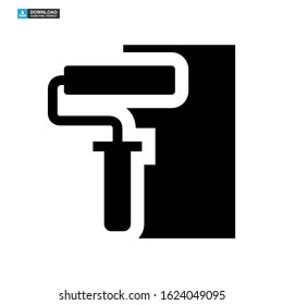 paint roller icon isolated sign symbol vector illustration - high quality black style vector icons
