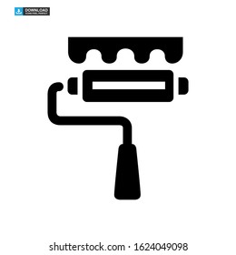 paint roller icon isolated sign symbol vector illustration - high quality black style vector icons
