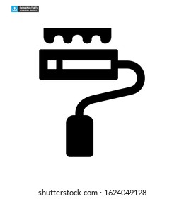 paint roller icon isolated sign symbol vector illustration - high quality black style vector icons
