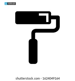 paint roller icon isolated sign symbol vector illustration - high quality black style vector icons
