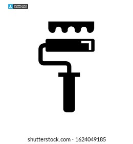paint roller icon isolated sign symbol vector illustration - high quality black style vector icons
