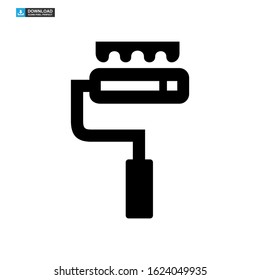 paint roller icon isolated sign symbol vector illustration - high quality black style vector icons
