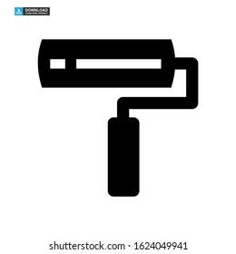 paint roller icon isolated sign symbol vector illustration - high quality black style vector icons
