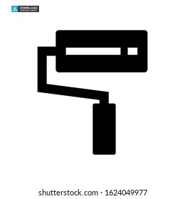 paint roller icon isolated sign symbol vector illustration - high quality black style vector icons
