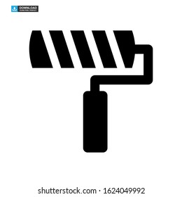 paint roller icon isolated sign symbol vector illustration - high quality black style vector icons
