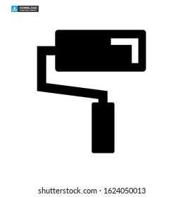 paint roller icon isolated sign symbol vector illustration - high quality black style vector icons
