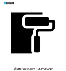 paint roller icon isolated sign symbol vector illustration - high quality black style vector icons
