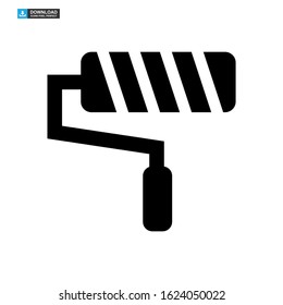 paint roller icon isolated sign symbol vector illustration - high quality black style vector icons
