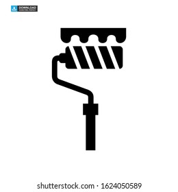 paint roller icon isolated sign symbol vector illustration - high quality black style vector icons
