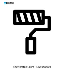 paint roller icon isolated sign symbol vector illustration - high quality black style vector icons
