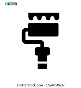 paint roller icon isolated sign symbol vector illustration - high quality black style vector icons
