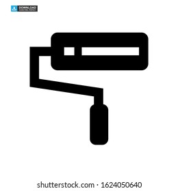 paint roller icon isolated sign symbol vector illustration - high quality black style vector icons
