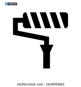 paint roller icon isolated sign symbol vector illustration - high quality black style vector icons
