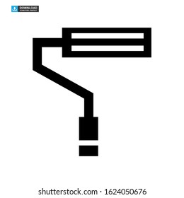 paint roller icon isolated sign symbol vector illustration - high quality black style vector icons
