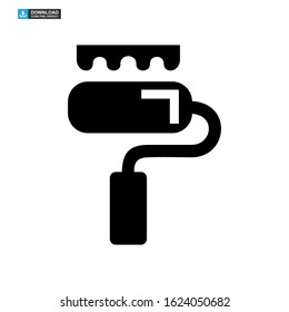 paint roller icon isolated sign symbol vector illustration - high quality black style vector icons
