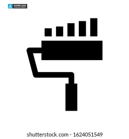 paint roller icon isolated sign symbol vector illustration - high quality black style vector icons
