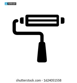 paint roller icon isolated sign symbol vector illustration - high quality black style vector icons
