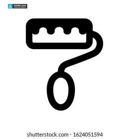 paint roller icon isolated sign symbol vector illustration - high quality black style vector icons
