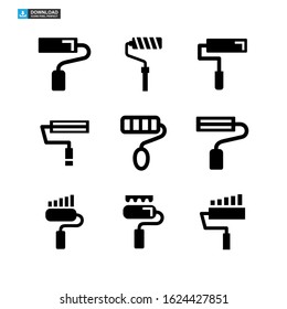 paint roller icon isolated sign symbol vector illustration - Collection of high quality black style vector icons
