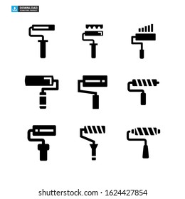paint roller icon isolated sign symbol vector illustration - Collection of high quality black style vector icons
