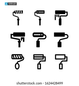 paint roller icon isolated sign symbol vector illustration - Collection of high quality black style vector icons
