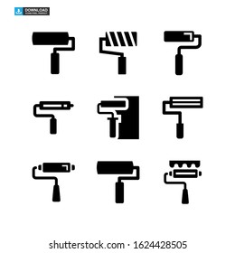 paint roller icon isolated sign symbol vector illustration - Collection of high quality black style vector icons
