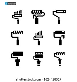 paint roller icon isolated sign symbol vector illustration - Collection of high quality black style vector icons
