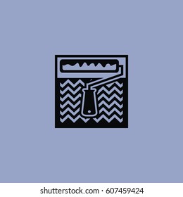 Paint Roller Icon isolated sign symbol and flat style for app, web and digital design. Vector illustration.