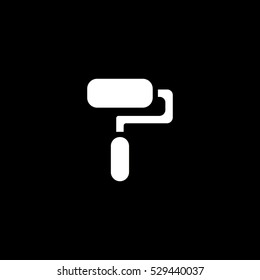 paint roller icon, isolated, white background