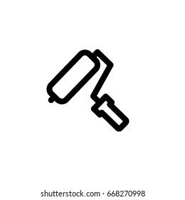 Paint roller icon, linear sign vector illustration of Eps10