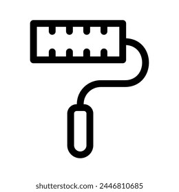 paint roller icon or logo isolated sign symbol vector illustration - high quality black style vector icons
