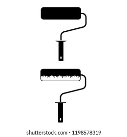 Paint roller icon, logo on white background
