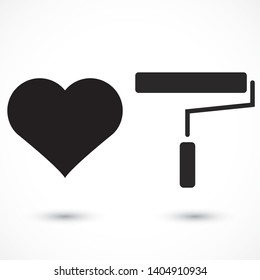 Paint Roller Icon . Lorem Ipsum Illustration design