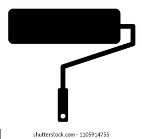 paint roller icon on white background. paint roller sign. flat style. paint brush sign.