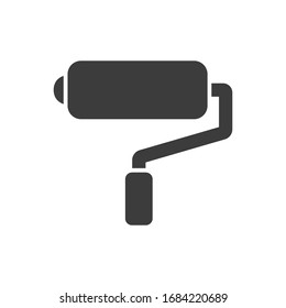 Paint Roller Symbol auf weißem Hintergrund