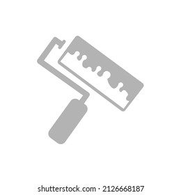 paint roller icon on a white background, vector illustration
