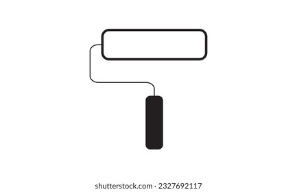 Paint Roller Symbol auf weißem Hintergrund