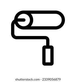 Paint roller icon on white background