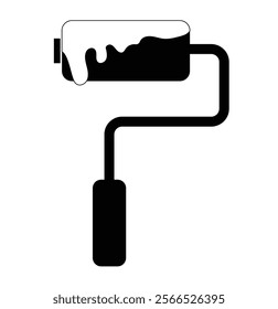 Paint roller icon on white background. Paint roller symbol flat design eps 10.