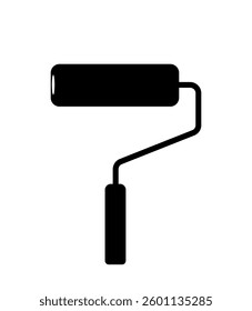 Paint roller icon on white background, Paint roller brush symbol. Brush, color, repaint, renovation, interior, work tool, Roller brush icon isolated, wall painting concept tool, roller painting sign.