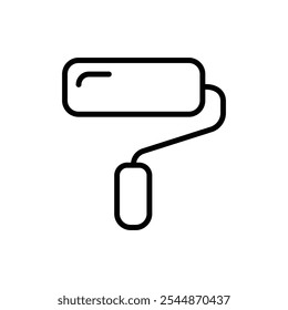 Paint roller icon Outline vector for web ui