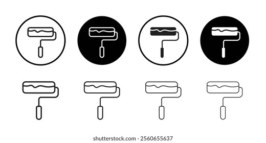 paint roller icon Outline vector for web ui