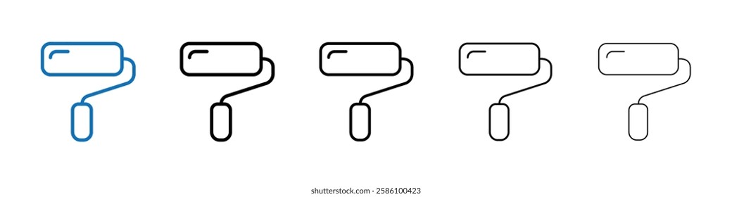 Paint roller icon Outline vector logo for web ui
