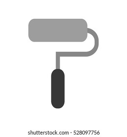 paint roller icon over white background. repair tools design. vector illustration