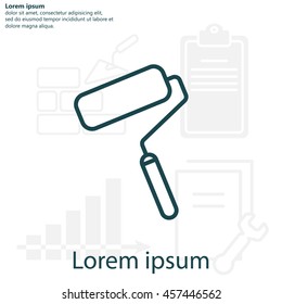 Paint roller icon. Paintbrus sign. 