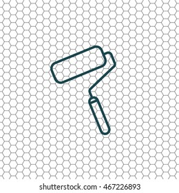Paint roller icon. Paintbrus sign. 